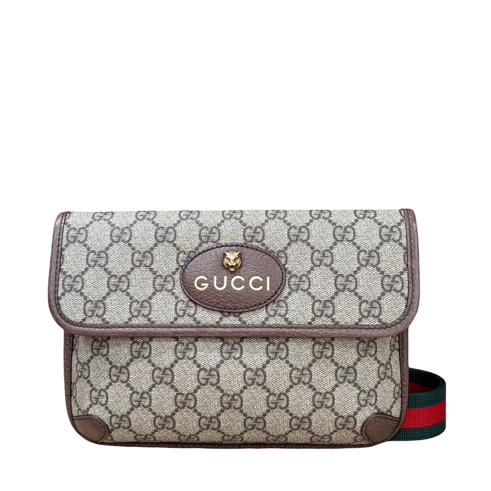 Authentic Gucci GG Supreme Tiger Head Bumbag Crossbody Bag